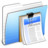 Aqua Stripped Folder Documents Icon